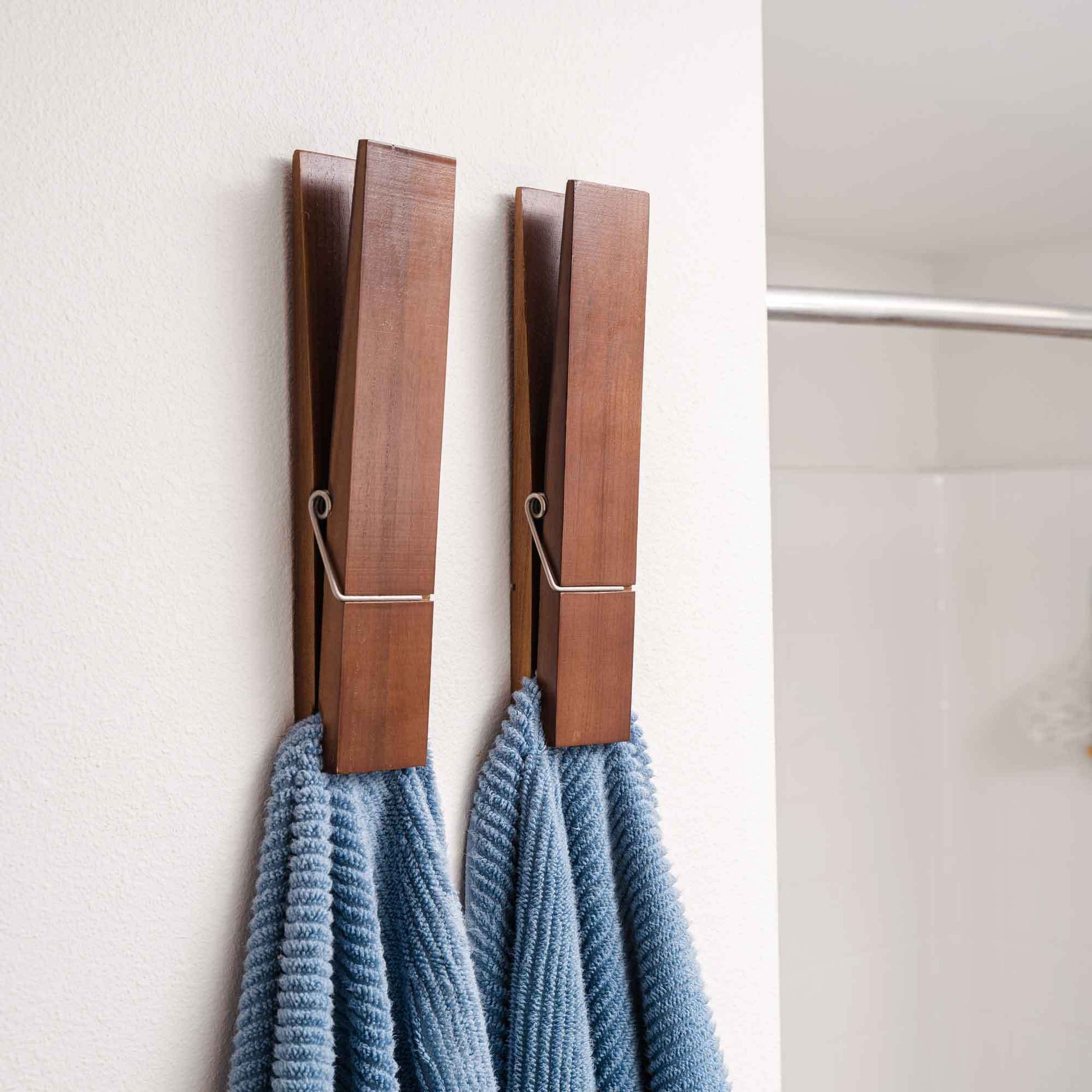 Natura Wooden Towel Holder - Multi-Purpose Bathroom & Kitchen