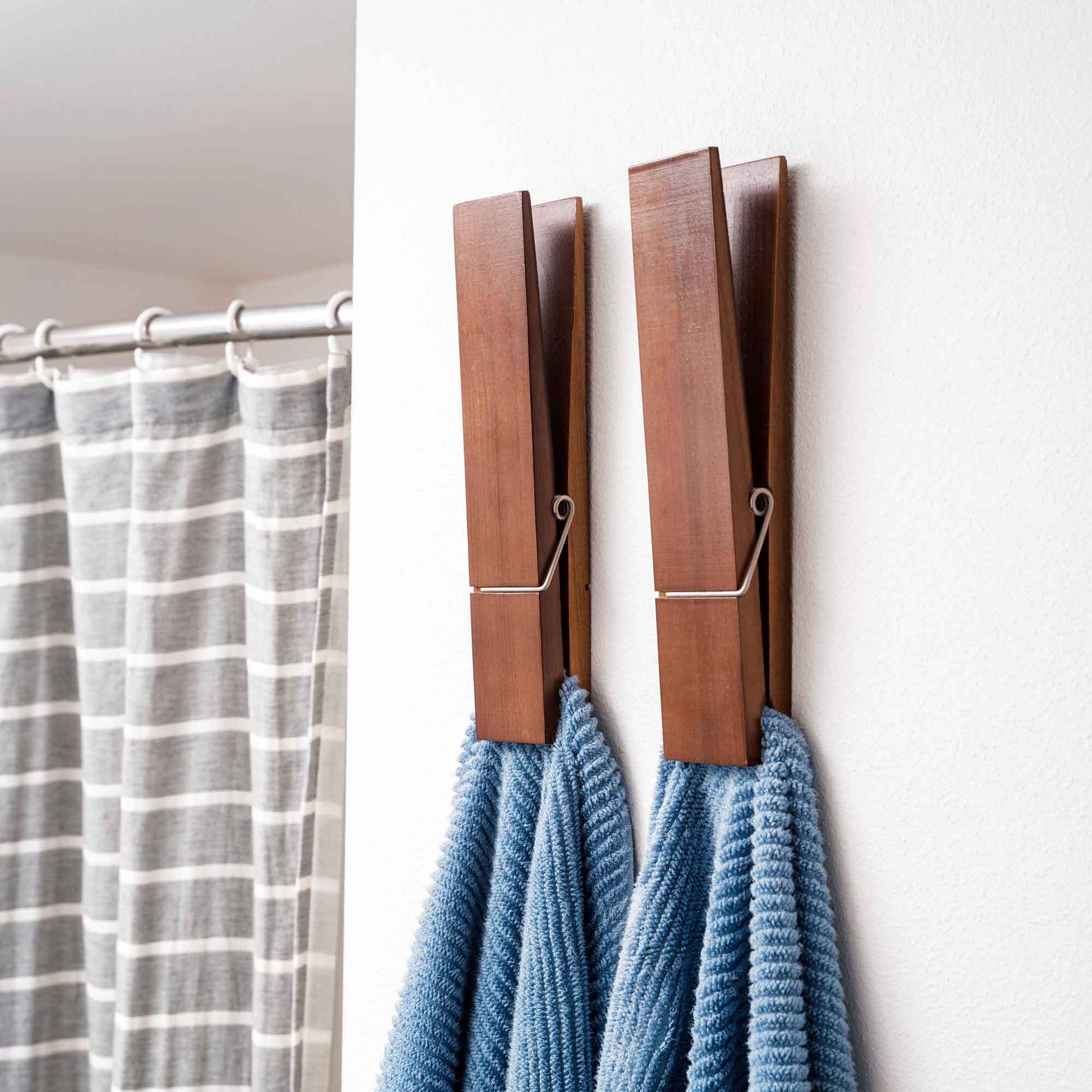 Natura Wooden Towel Holder - Multi-Purpose Bathroom & Kitchen