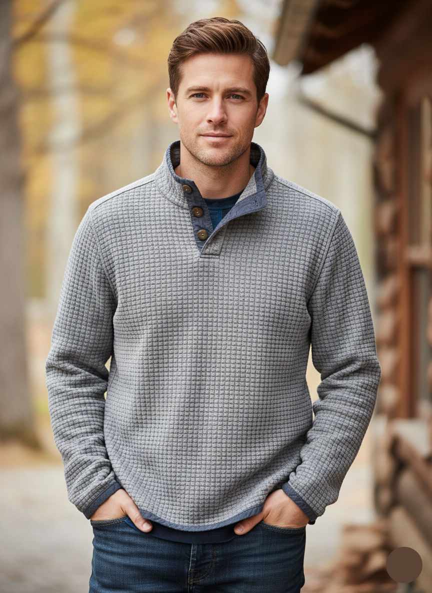 Candon Relaxed Waffle Sweater