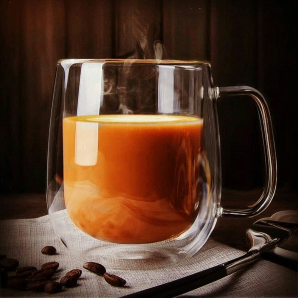 Galant Double Wall Glass Coffee Cup - 300ml Borosilicate