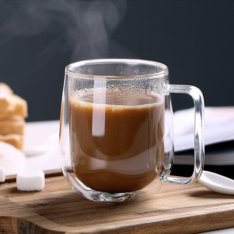 Galant Double Wall Glass Coffee Cup - 300ml Borosilicate