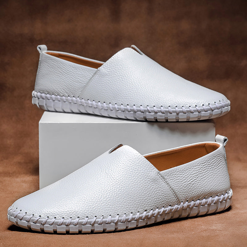 Saint Tropez Men's Classic Genuine Leather Slip-On Loafers