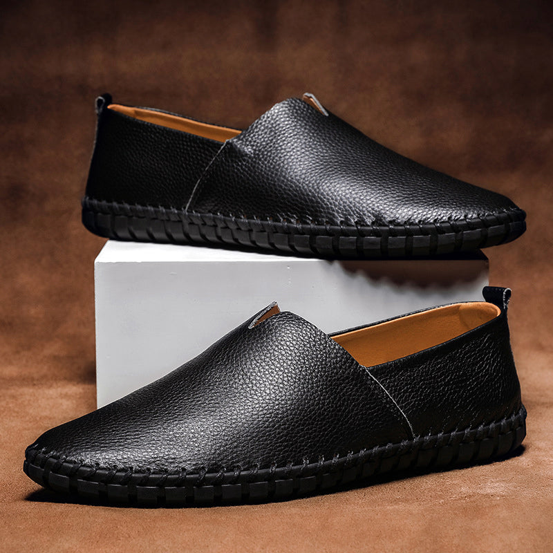 Saint Tropez Men's Classic Genuine Leather Slip-On Loafers