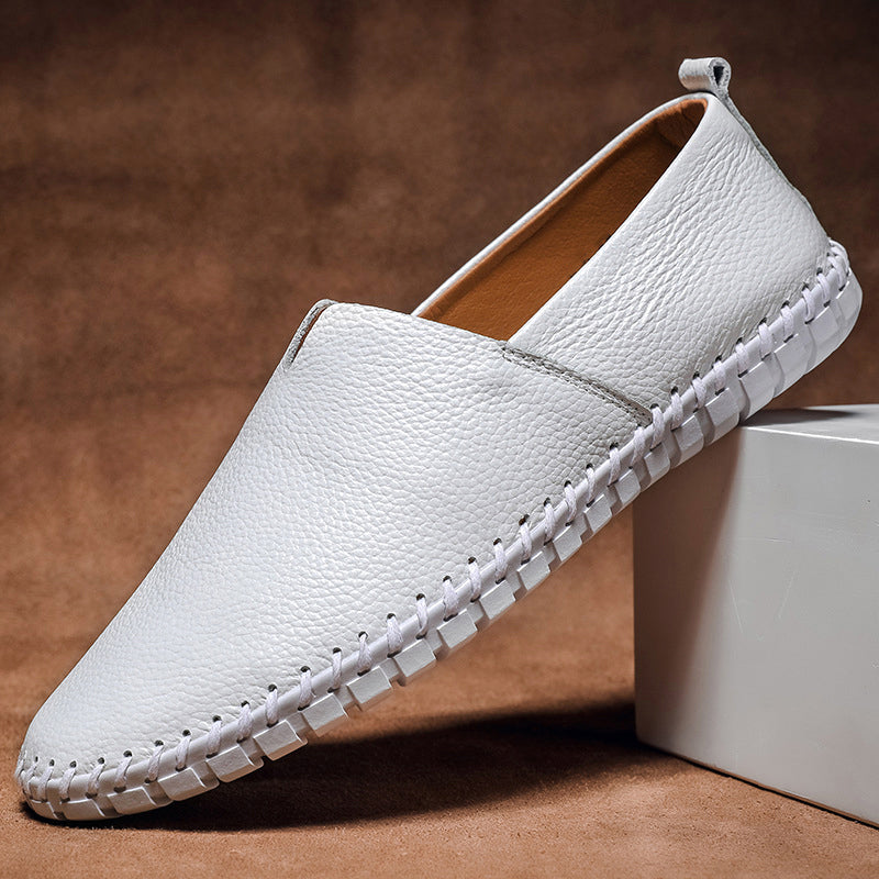 Saint Tropez Men's Classic Genuine Leather Slip-On Loafers