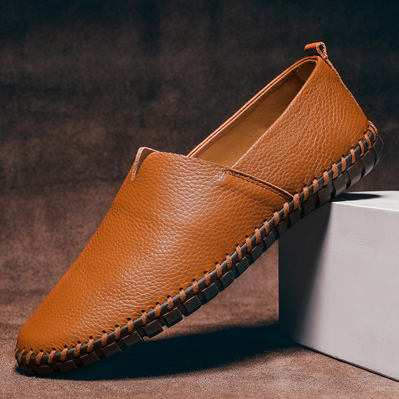 Saint Tropez Men's Classic Genuine Leather Slip-On Loafers