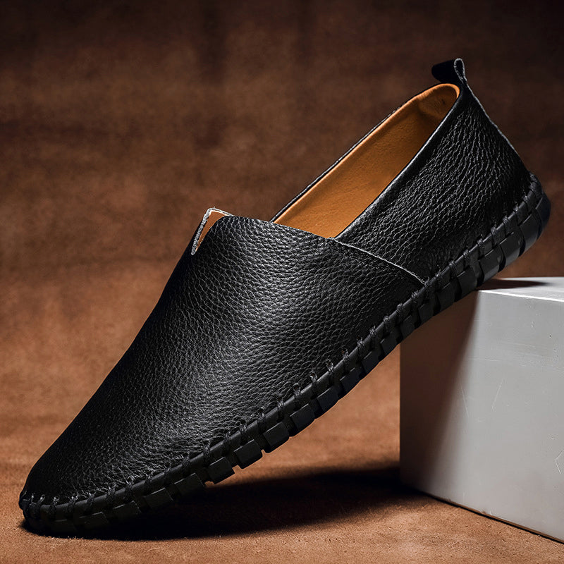 Saint Tropez Men's Classic Genuine Leather Slip-On Loafers