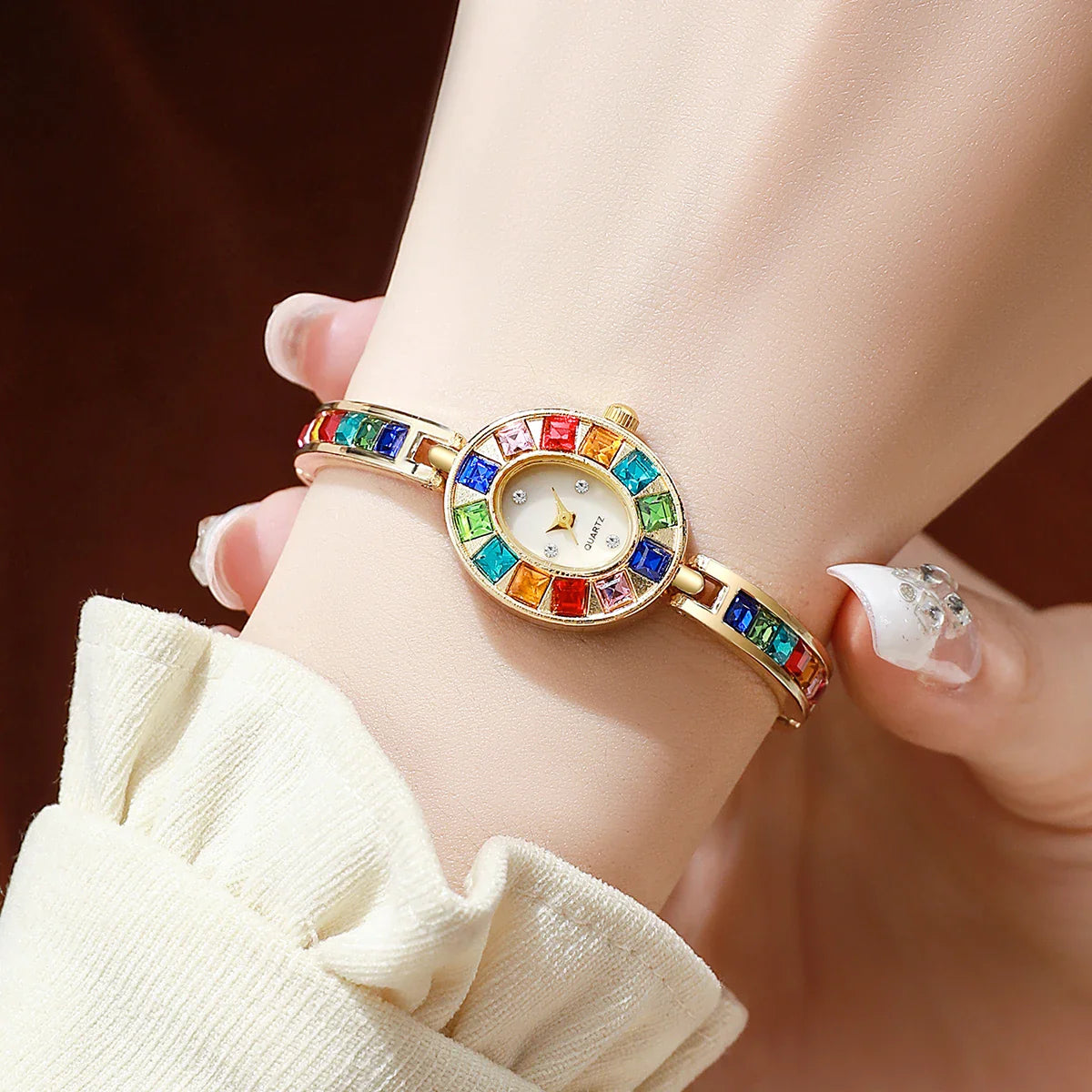 Lunara Women's Gemstone Bracelet Watch