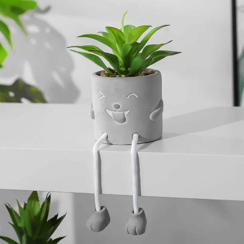 BloomBuddy Small Decorative Plant Pot - Unique Hand-Painted Design