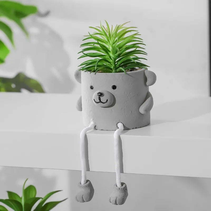 BloomBuddy Small Decorative Plant Pot - Unique Hand-Painted Design