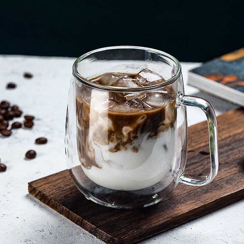 Galant Double Wall Glass Coffee Cup - 300ml Borosilicate